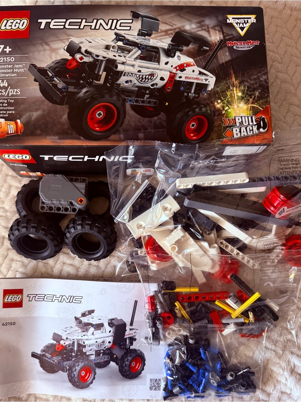 LEGO Technic Monster Jam Mutt Dalmatian Truck - White & Red